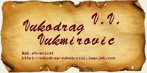 Vukodrag Vukmirović vizit kartica